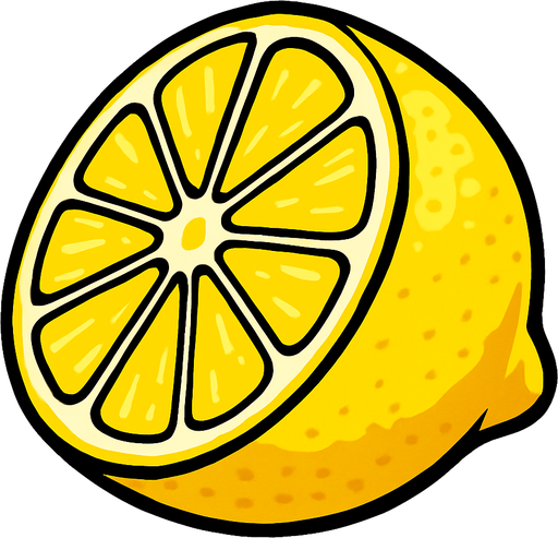 lemon.
In-Game asset.  2d.  High contrast.  No shadows. Realistic