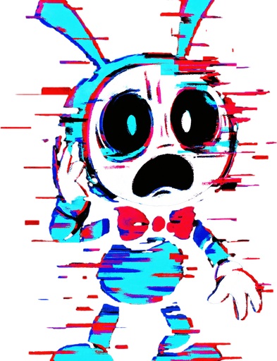 Pibby glitch pomni.
In-Game asset.  High contrast.  No shadows