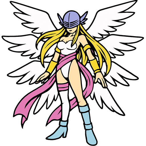 Angewomon.
In-Game asset.  2d.  High contrast.  No shadows