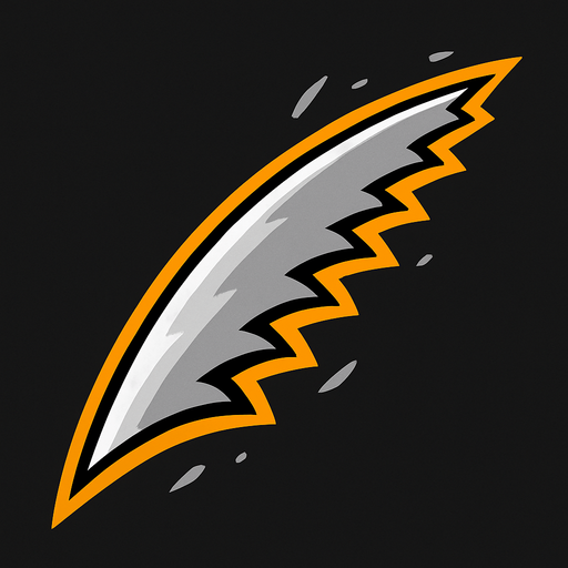 Small saw slash effect. 2D. Top View..
In-Game asset.  2d.  High contrast.  No shadows