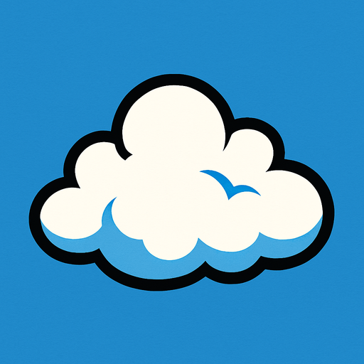 Cloud.
In-Game asset.  2d.  High contrast.  No shadows