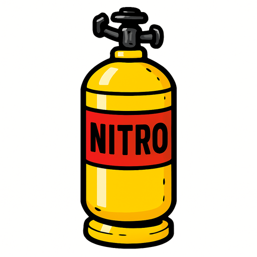 Nitro tüpü.
In-Game asset.  2d.  High contrast.  No shadows