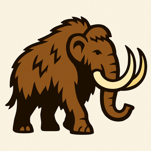 Mammoth.
In-Game asset.  2d.  High contrast.  No shadows