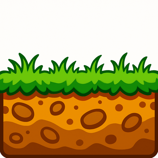 ground background side wiew.
In-Game asset.  2d.  High contrast.  No shadows