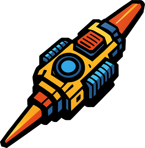 bird's eye view laser weapon 1024x.
In-Game asset.  2d.  High contrast.  No shadows