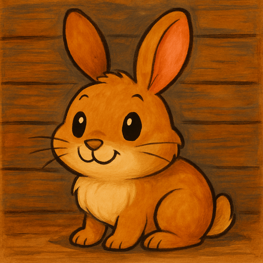 make the rabbit cartoony