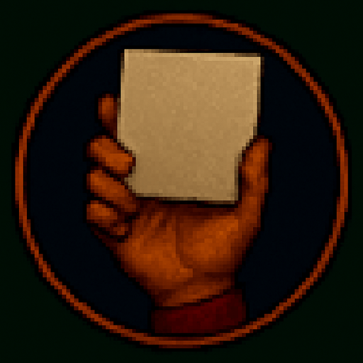 A hand with a piece of opaque plastic