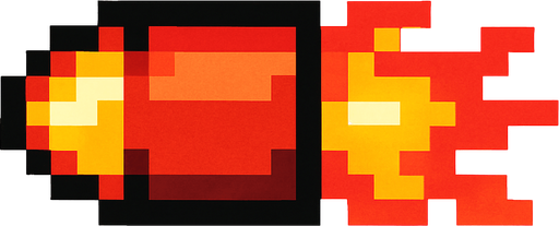 8bit enemyBullet.
In-Game asset.  2d.  High contrast.  No shadows