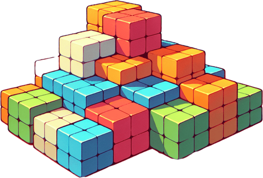 background image 2732 high x 2048 wide. high contrast, light cartoon image of colored stacked cubes. out in open fields. Single Game Texture. In-Game asset. 3d. High contrast. No shadows.
Single Game Texture. In-Game asset. 2d. Blank background. High contrast. No shadows.