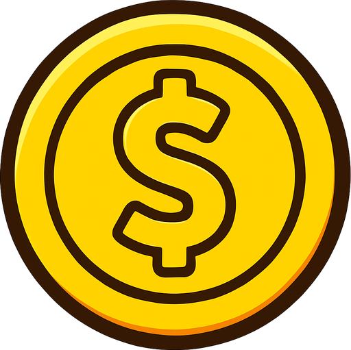 coin.
In-Game asset.  2d.  High contrast.  No shadows