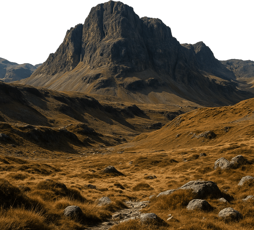 Photorealistic terrain, front wiew
