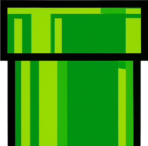 a long mario pipeTop. pixel PIPE TOP
In-Game asset.  2d.  High contrast.  No shadows