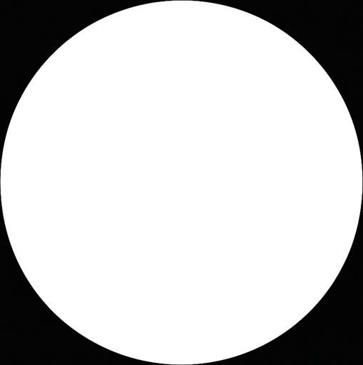 circulo blanco sin bordes.
In-Game asset.  2d.  High contrast.  No shadows