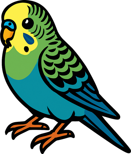 Budgerigar.
In-Game asset.  High contrast.  No shadows