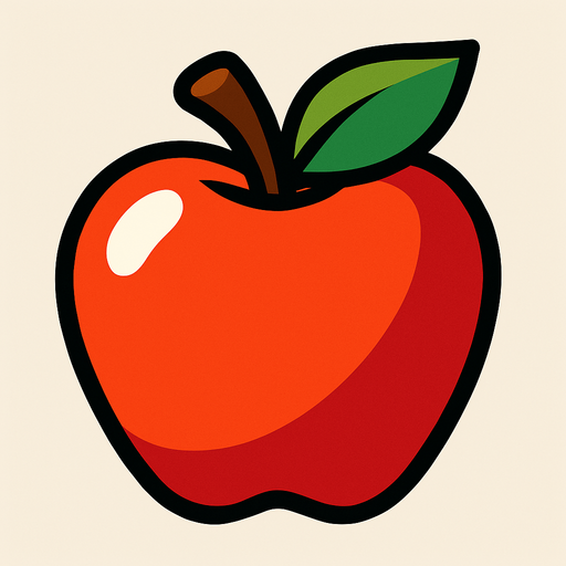 Apple.
In-Game asset.  2d.  High contrast.  No shadows