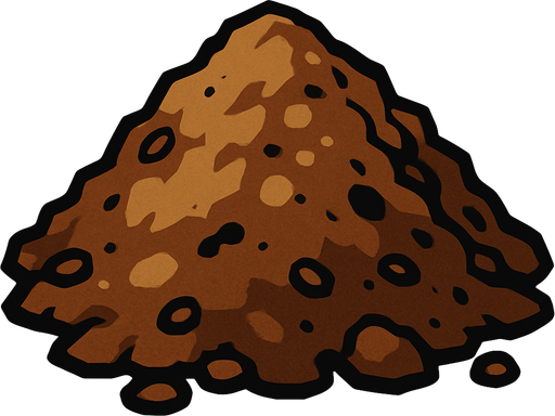 Dirt.
In-Game asset.  2d.  High contrast.  No shadows