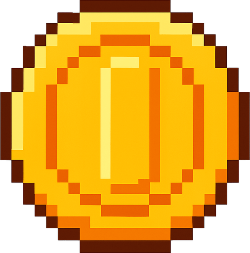 moneda de flappy bird.
In-Game asset.  2d.  High contrast.  No shadows