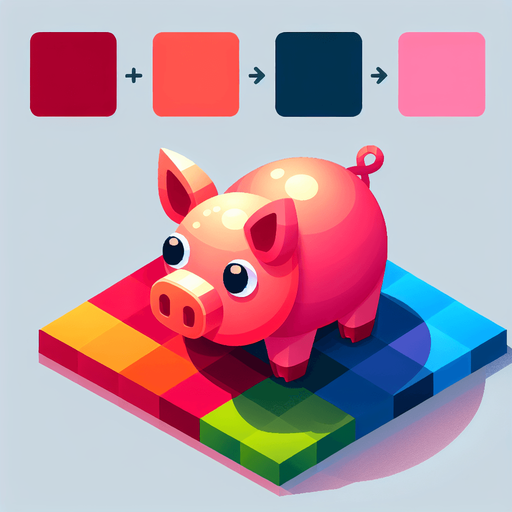 pig.
Single Game Texture. In-Game asset. 2d. Blank background. High contrast. No shadows.