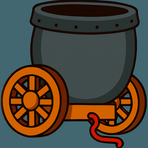 Agrega una rueda en la parte trasera del cañon.