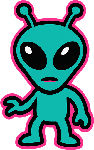 alien.
In-Game asset.  2d.  High contrast.  No shadows