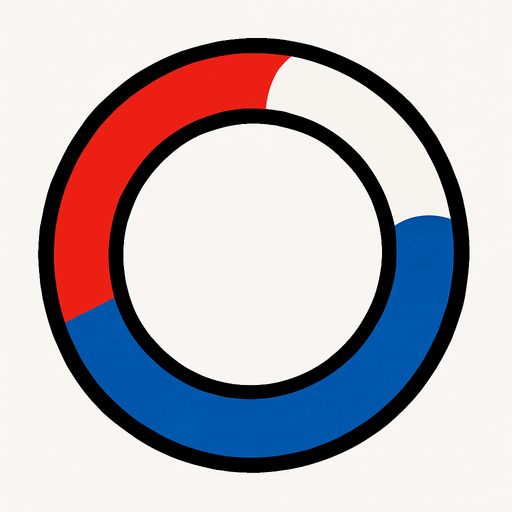 Cerceau tricolore.
In-Game asset.  2d.  High contrast.  No shadows