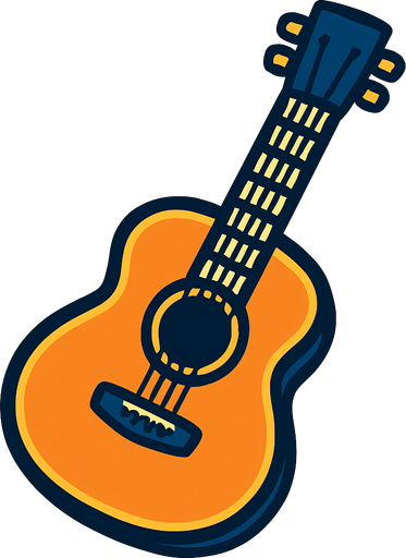 Gitar.
In-Game asset.  2d.  High contrast.  No shadows