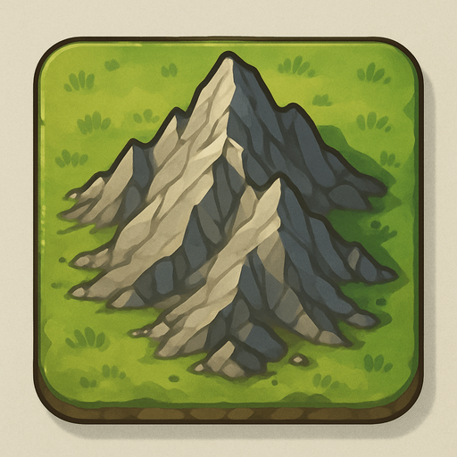 Mountain tile on top viewing.
In-Game asset.  2d