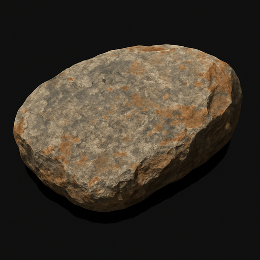 Pedrada, algo realista.
In-Game asset.  2d.  High contrast.  No shadows