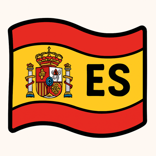 Bandera de idioma español.
In-Game asset.  2d.  High contrast.  No shadows