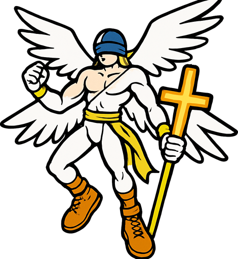 Angemon.
In-Game asset.  2d.  High contrast.  No shadows