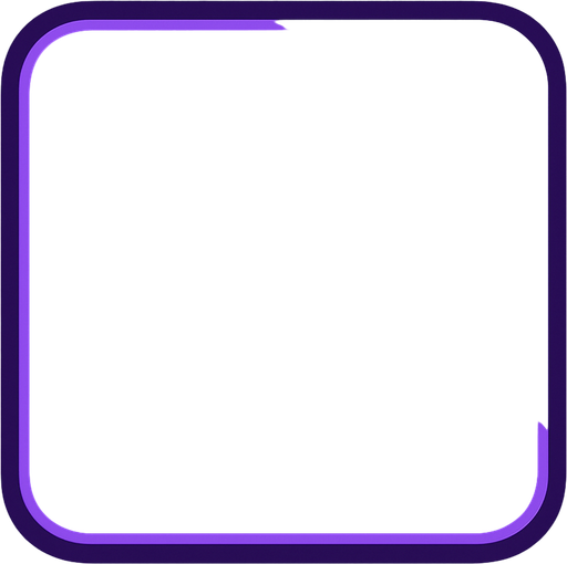 Un panel cuadrado con contornos redondos, de color violeta.
In-Game asset.  2d.  High contrast.  No shadows