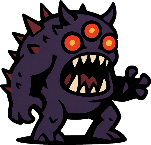 Düşman farklı canavar.
In-Game asset.  2d.  High contrast.  No shadows