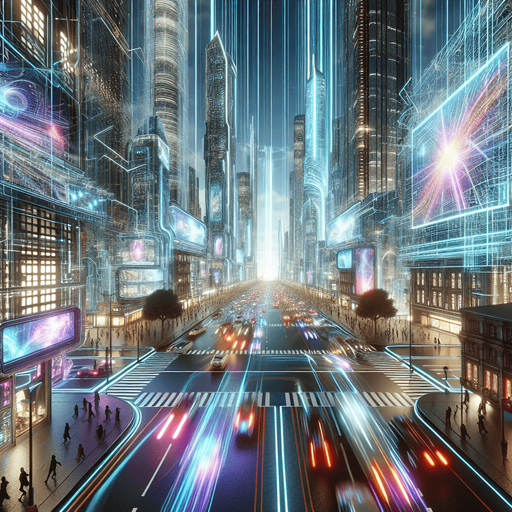 city landscape.
video game style