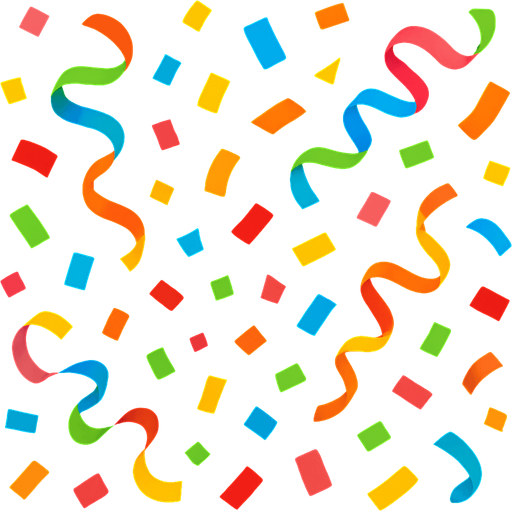 confetti.
In-Game asset.  2d.  High contrast.  No shadows