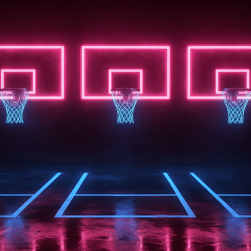 3 basketball backboards like this next to each other