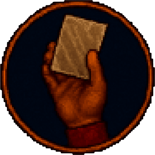 A hand with a piece of plastic