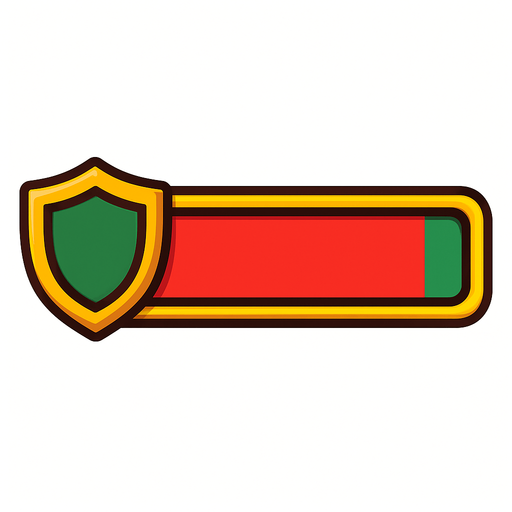 HP BAR - yazısız.
In-Game asset.  2d.  High contrast.  No shadows