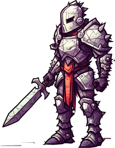 Enemy zombie knight walking to the left.
Game Texture. In-Game asset. 2d. Pixelart. White background. Blank background. Low detail. High contrast.