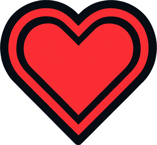 Kalp logosu oluştur Can.
In-Game asset.  High contrast.  No shadows