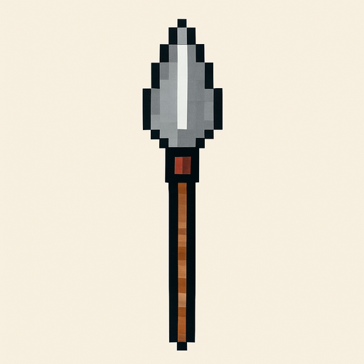 Generame una lanza pixelar.
In-Game asset.  2d.  High contrast.  No shadows