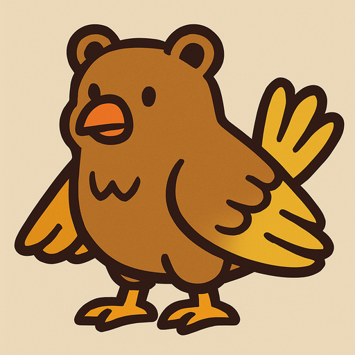 2d bird bear.
In-Game asset.  2d.  High contrast.  No shadows