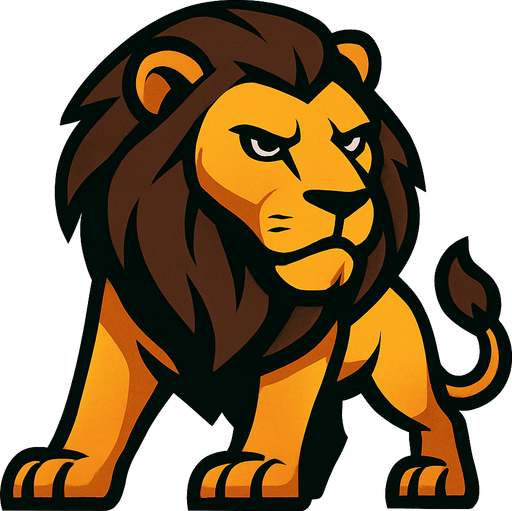 Lion.
In-Game asset.  2d.  High contrast.  No shadows