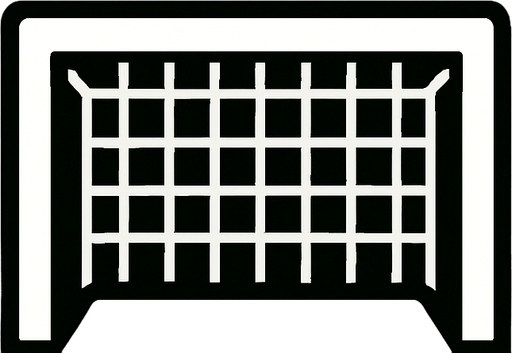 futbol kale çizgisi.
In-Game asset.  2d.  High contrast.  No shadows