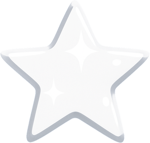 white shiny star.
In-Game asset.  2d.  High contrast.  No shadows
