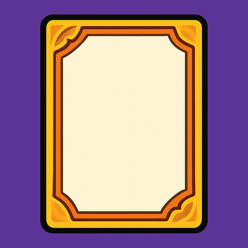 empty card.
In-Game asset.  2d.  High contrast.  No shadows