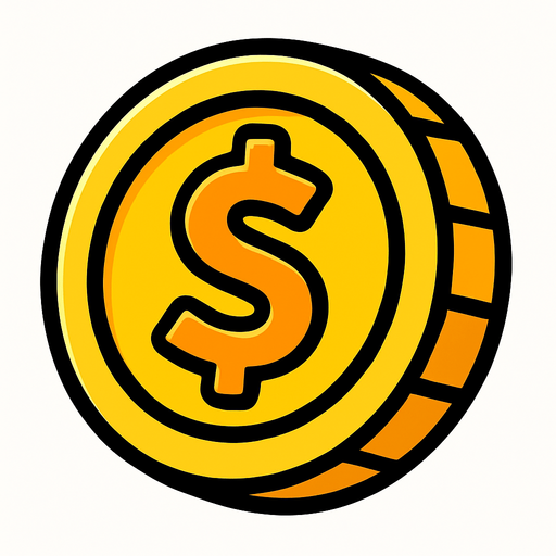 Coin.
In-Game asset.  2d.  High contrast.  No shadows