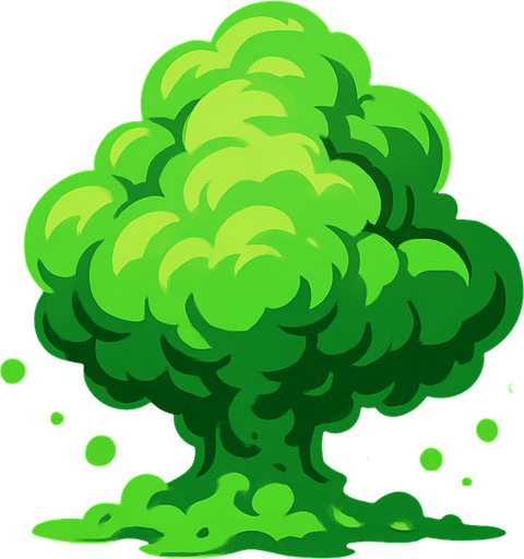 Zehir bulutu.
In-Game asset.  2d.  High contrast.  No shadows