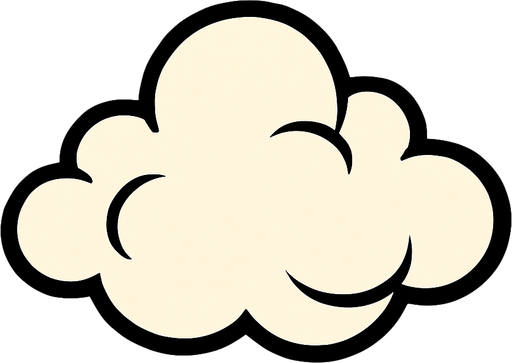una nube.
In-Game asset.  2d.  High contrast.  No shadows