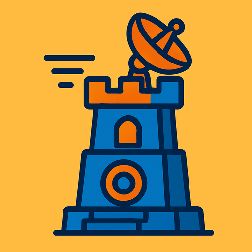 slow tower of tower defense.
In-Game asset.  2d.  High contrast.  No shadows