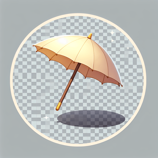 Umbrella.
Single Game Texture.  In-Game asset.  2d.  Blank background.  No shadows